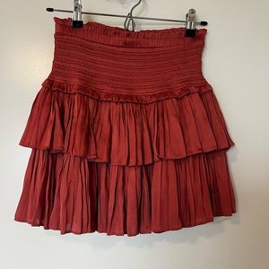 Ruffle skirt, orangy-pink color